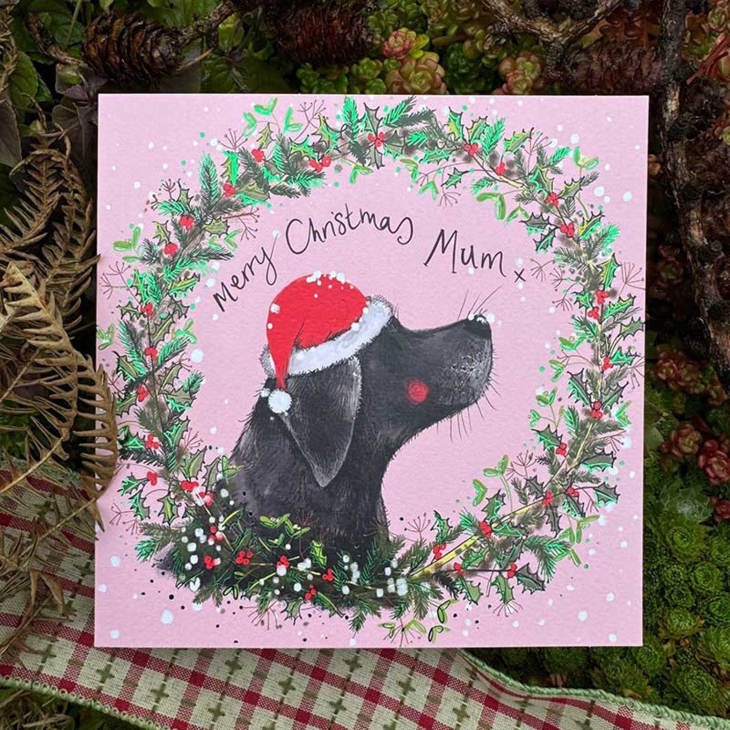 Mum Christmas Card Labrador