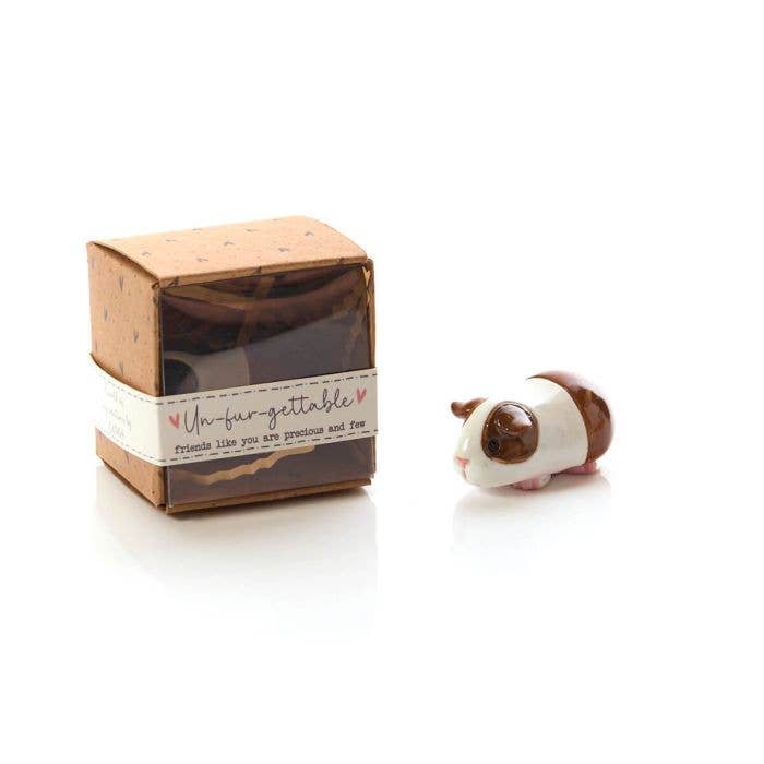 Tiny World Guinea Pig Resin Keepsake Ornament With Gift Box **