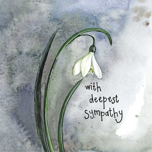 Snowdrop Sympathy Greeting Card