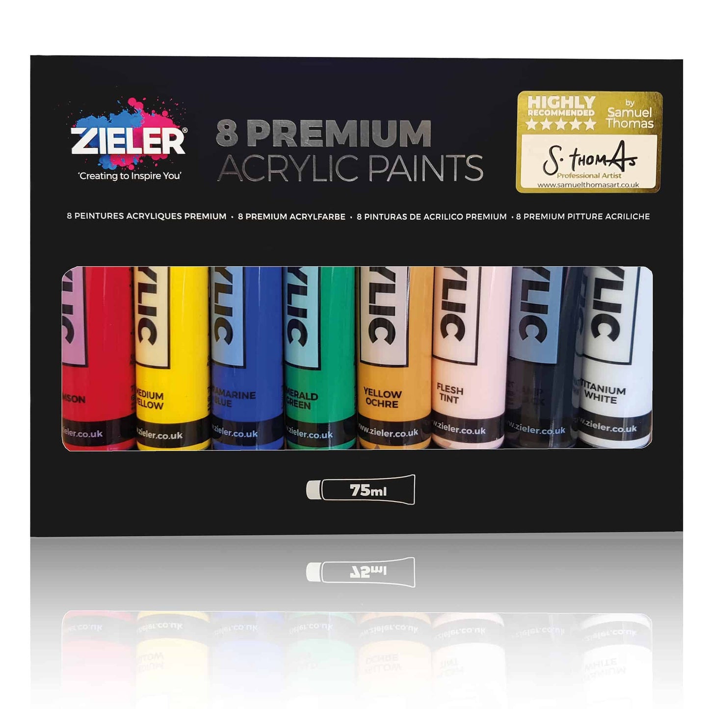 Premium Acrylic Paints Set – 8 High Pigment & Vibrant Colors