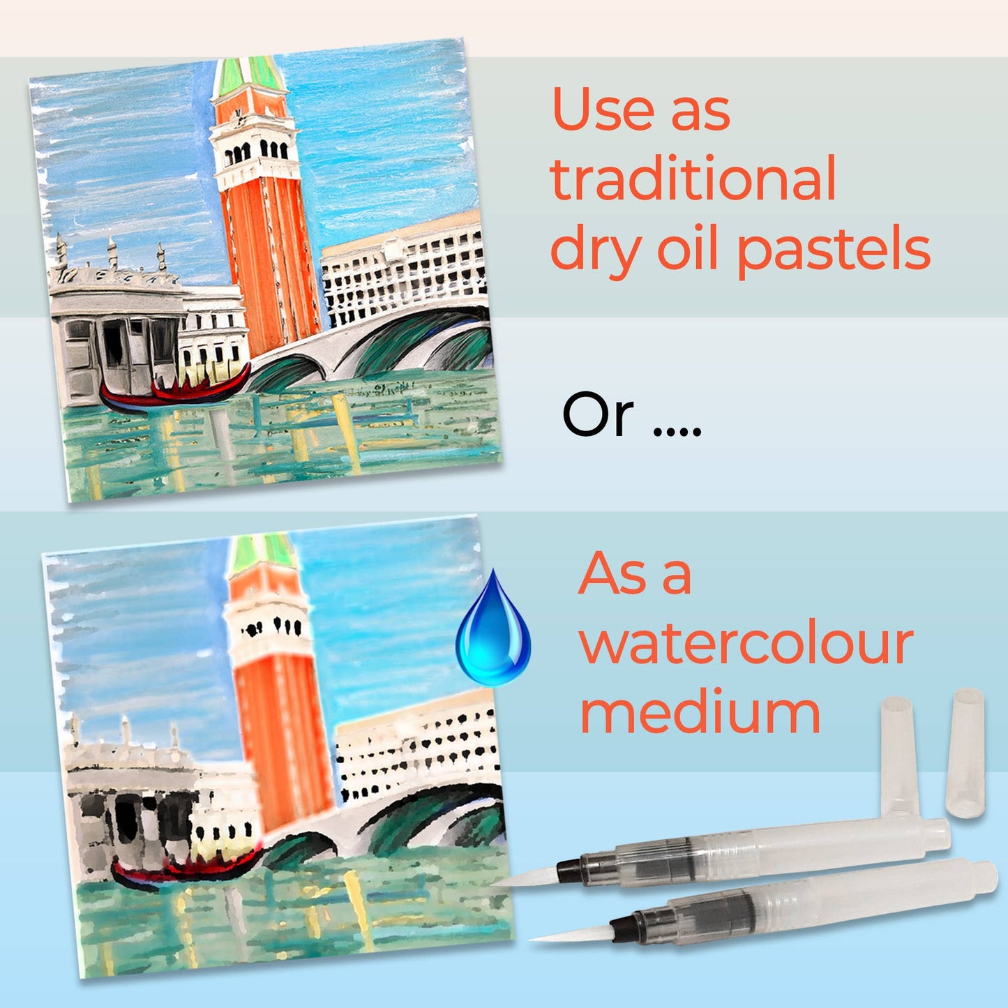 24 Artists Soft Water-soluble Oil Pastels - by Zieler