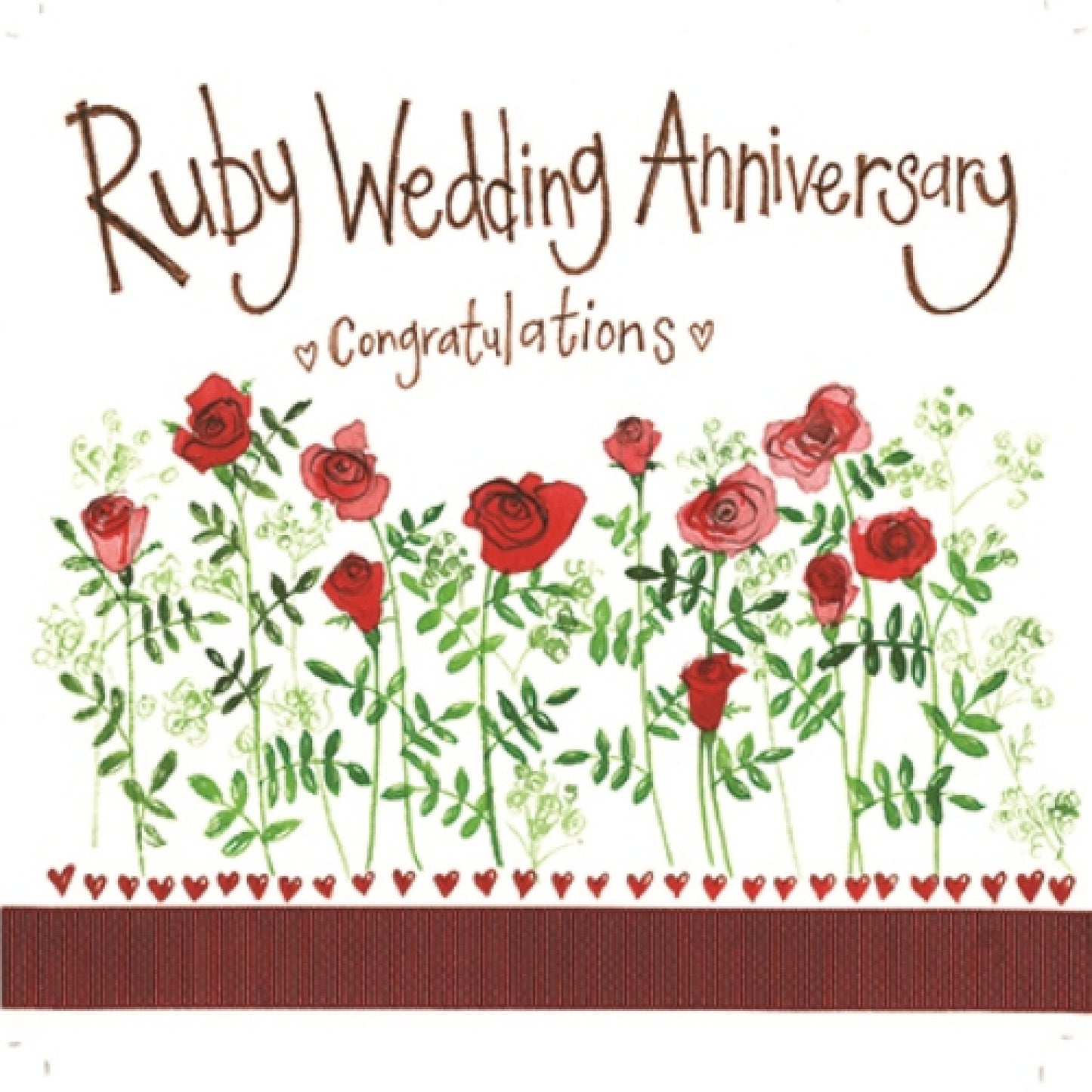 Ruby Wedding Anniversary Card
