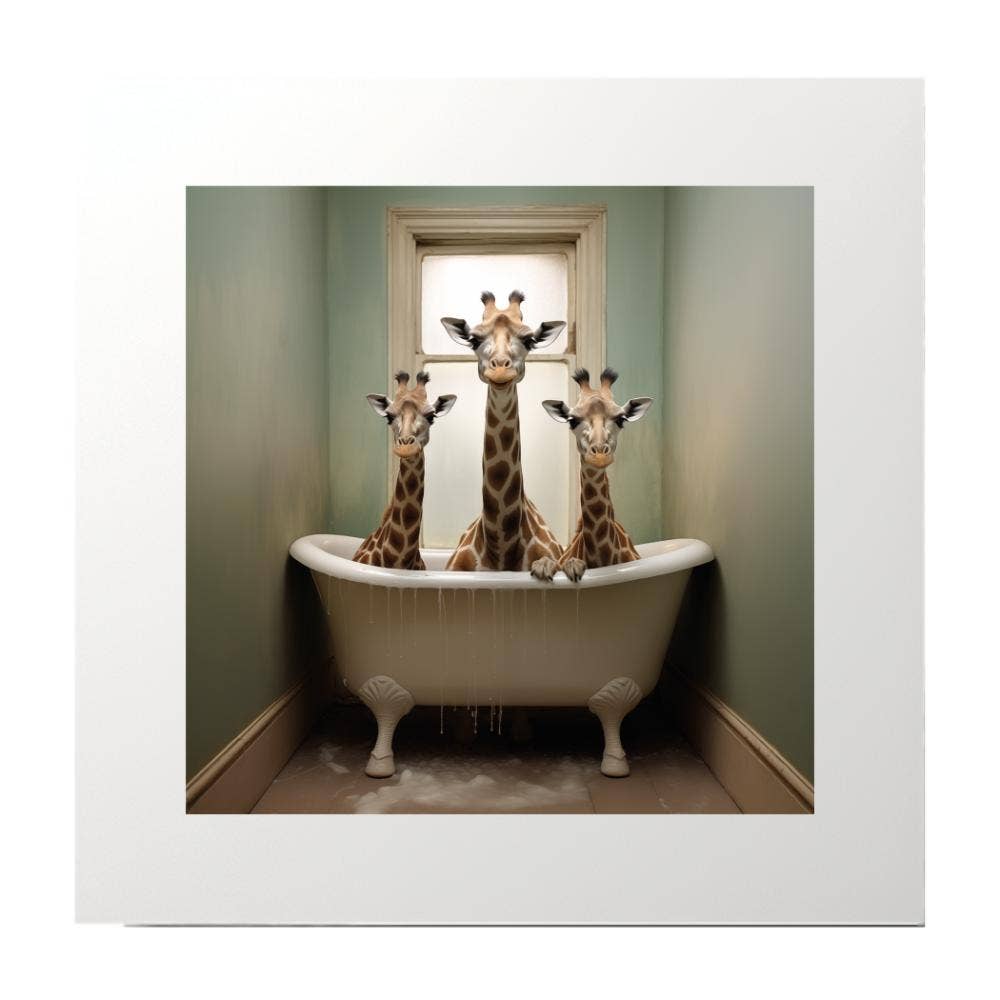 Photography Collage Giraffe Art Print