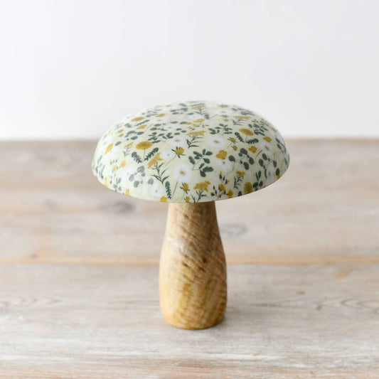 Springtime Wooden Mushroom, 15cm