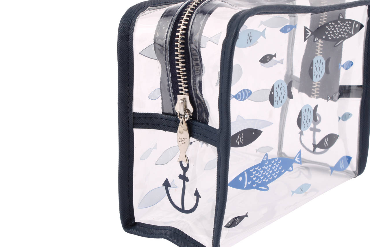 Finest Catch Clear Fish Design Wash Bag