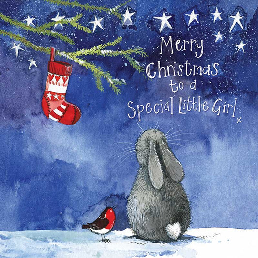 Special Little Girl Christmas Card