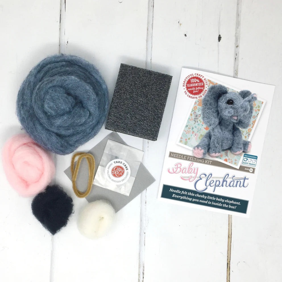 Baby Elephant Needle Felting Craft Kit