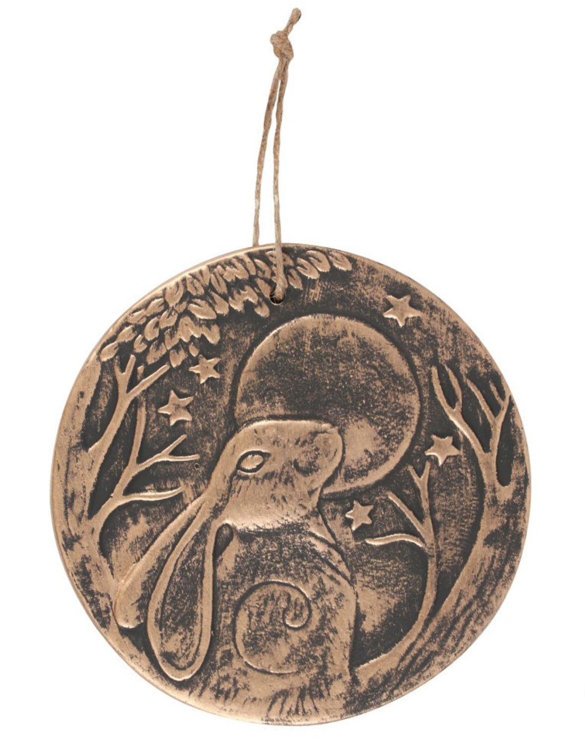 Terracotta Moongazing Hare Hanging Plaque