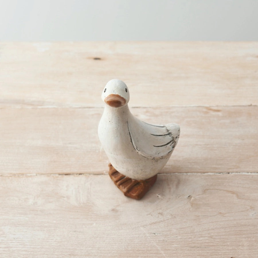 Posed White Duck, 21cm