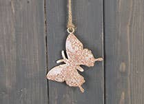 Brown Metal Hanging Butterfly