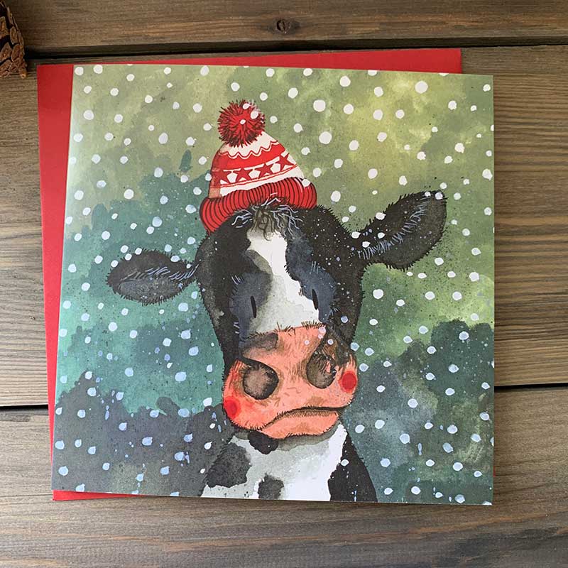 Christmas Cow Card Pack
