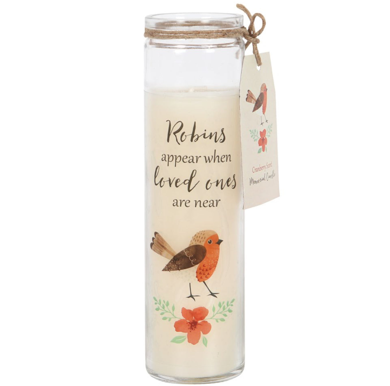 Robins Appear Cranberry Tube Candle