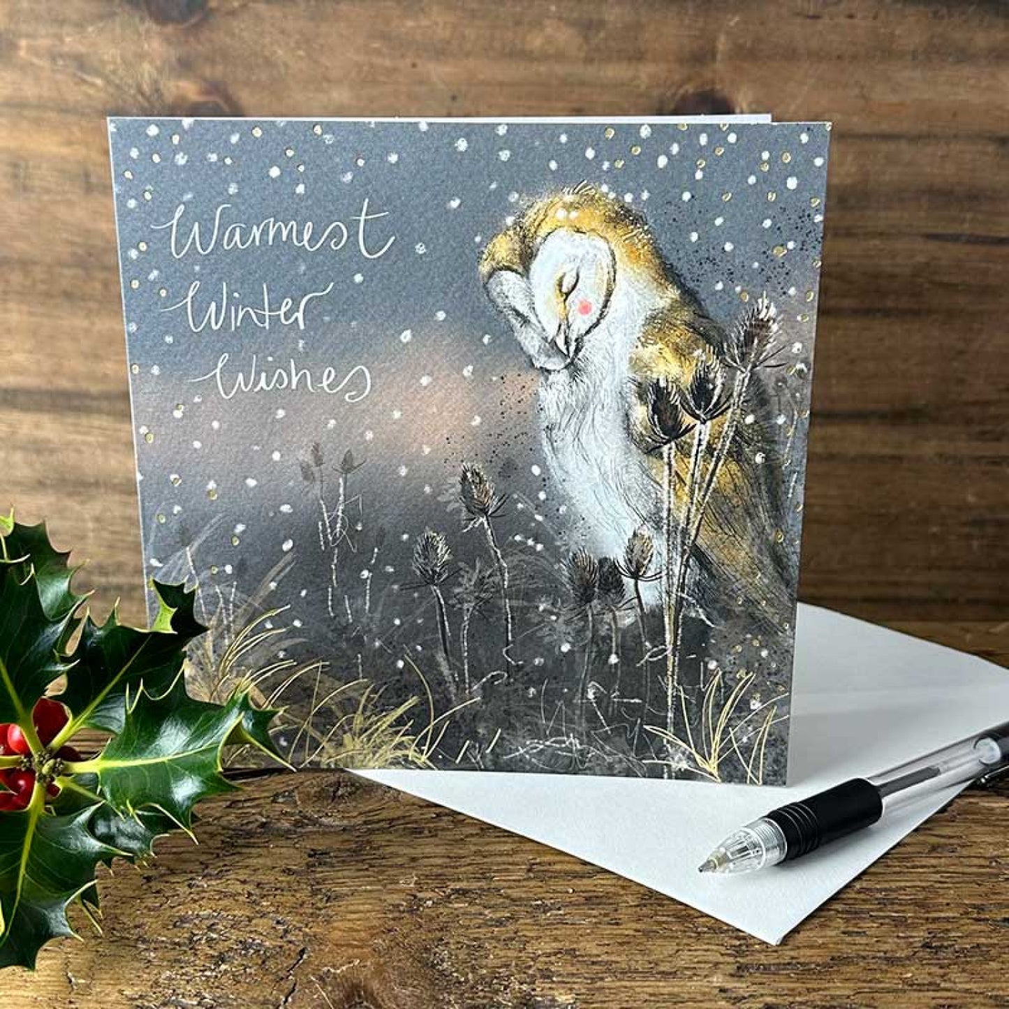 Barn Owl Christmas Card