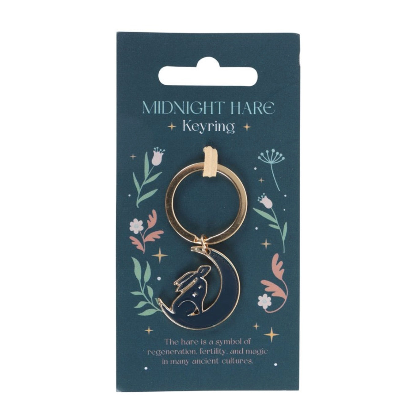 Midnight Hare Moon Keyring