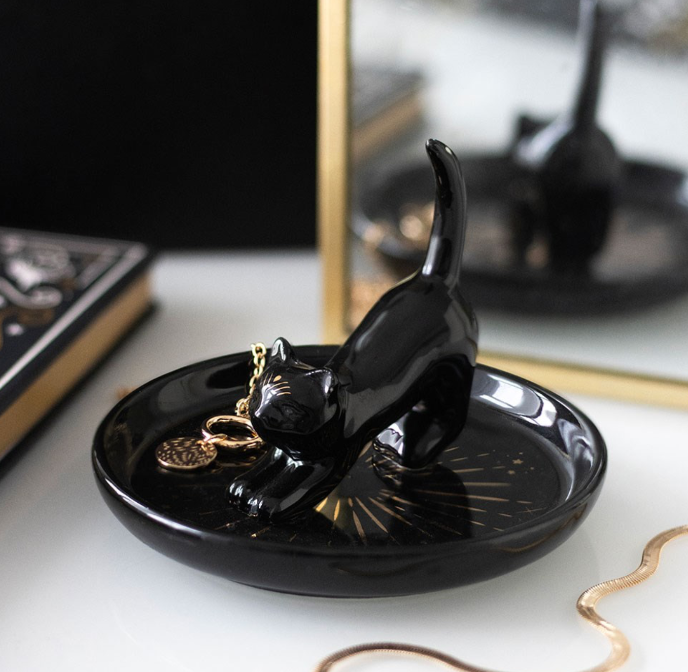 Black Cat Trinket Dish