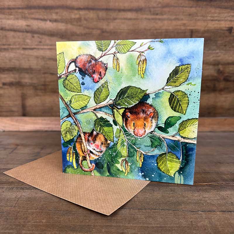 Dormice Mice Card