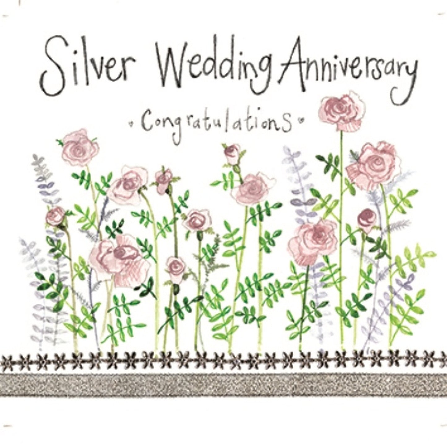 Silver Wedding Anniversary Card