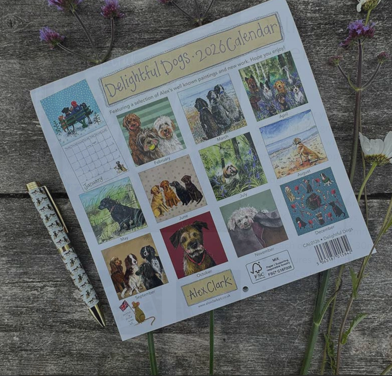 Delightful Dogs Calendar 2026