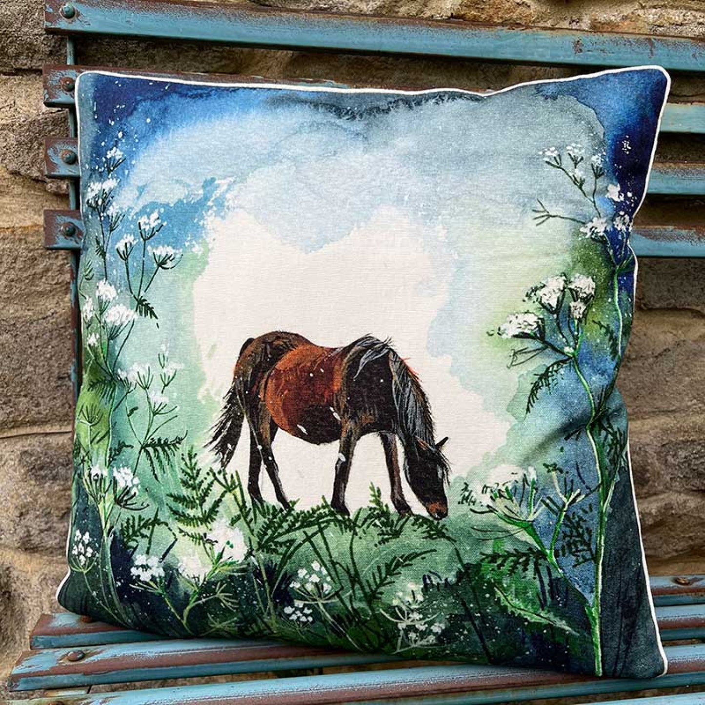 Horse and Cow Parsley Cushion