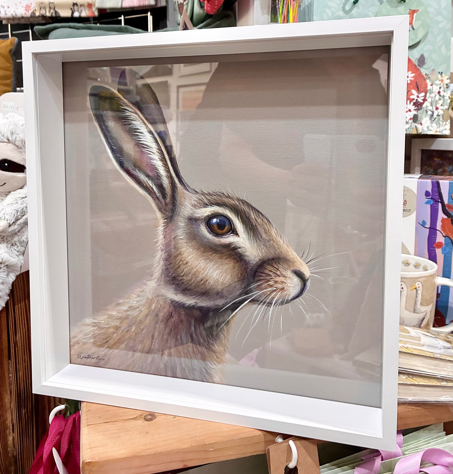 Hare - Framed Canvas Painting