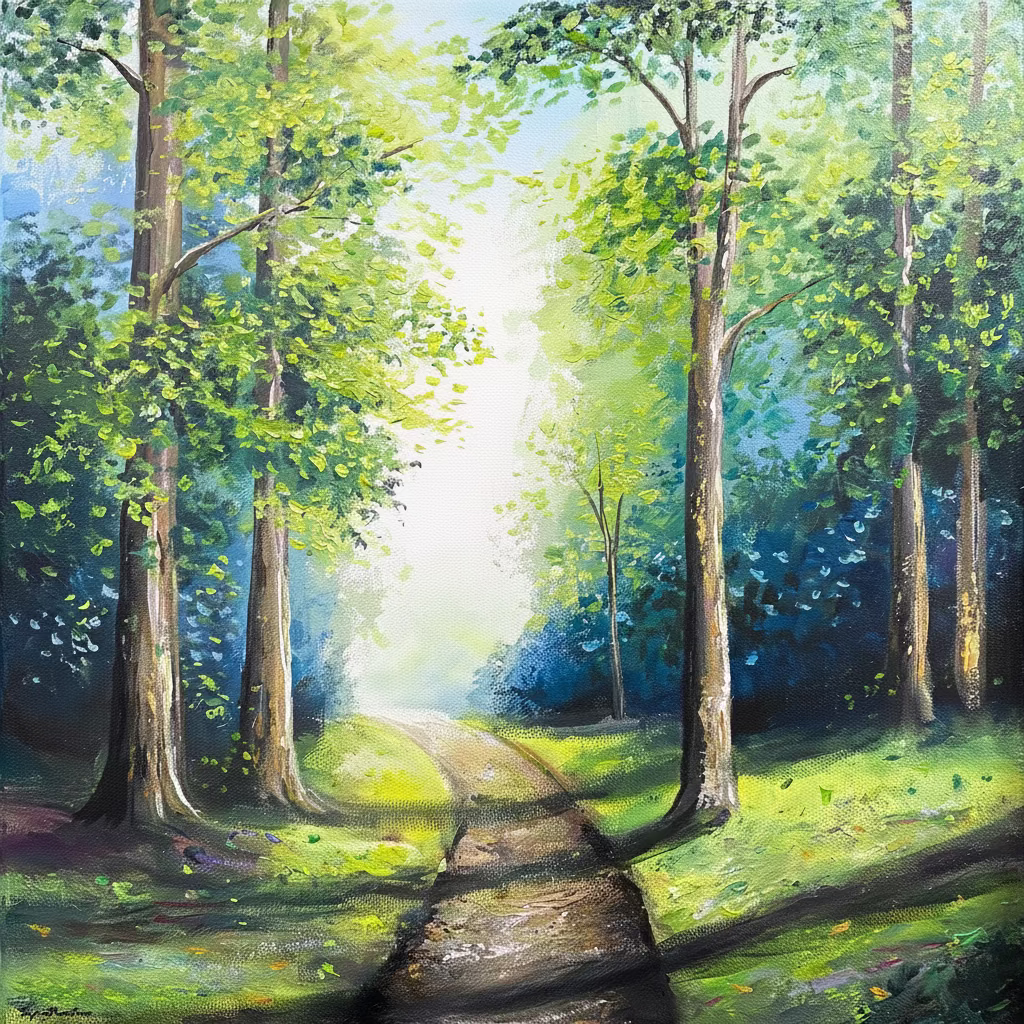 Canvas Painting - Forest Path