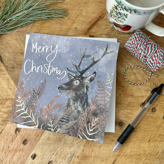 Stag Christmas Card