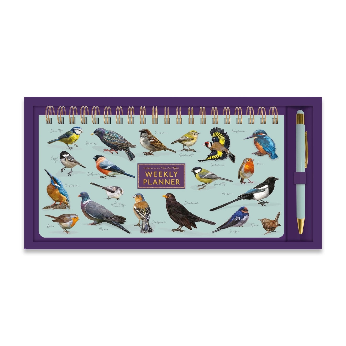 Weekly Planner and Pen Set - Birds