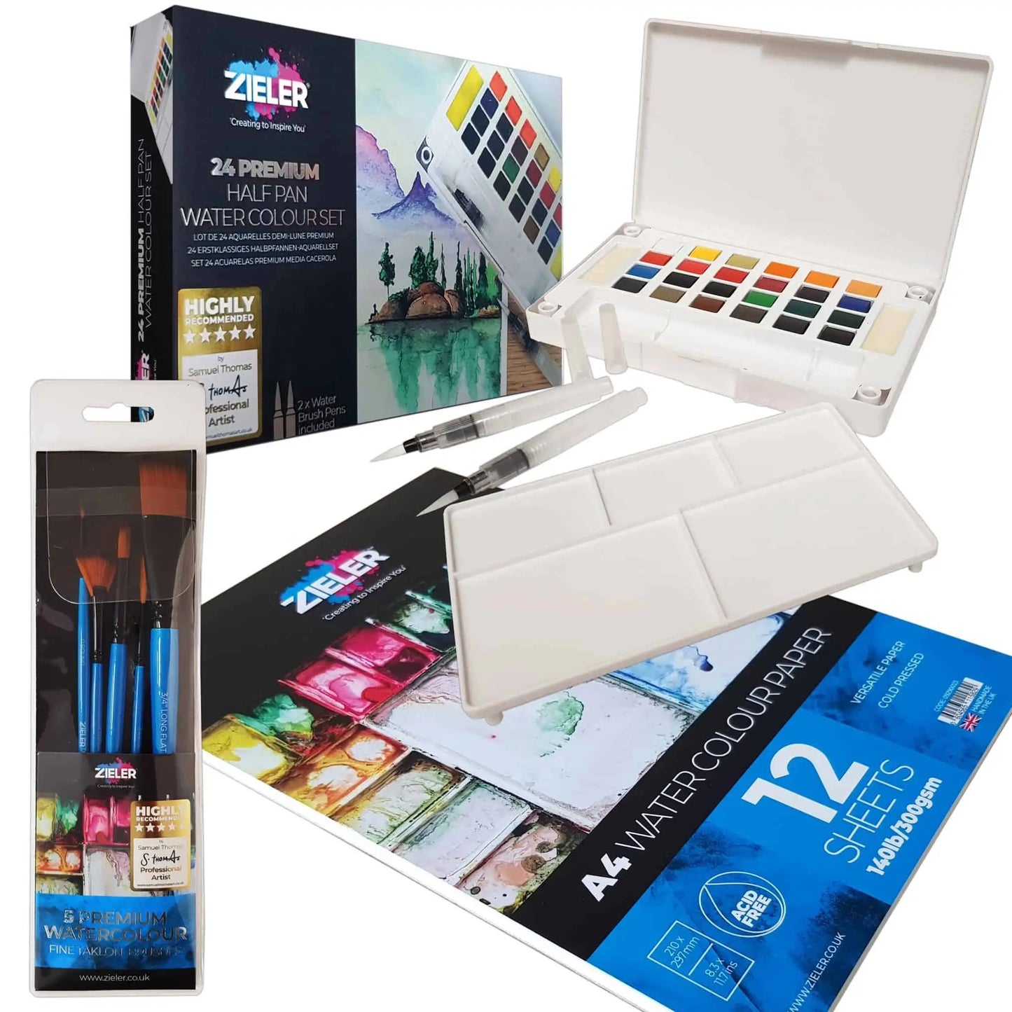 Watercolour Starter Art Gift Set by Zieler