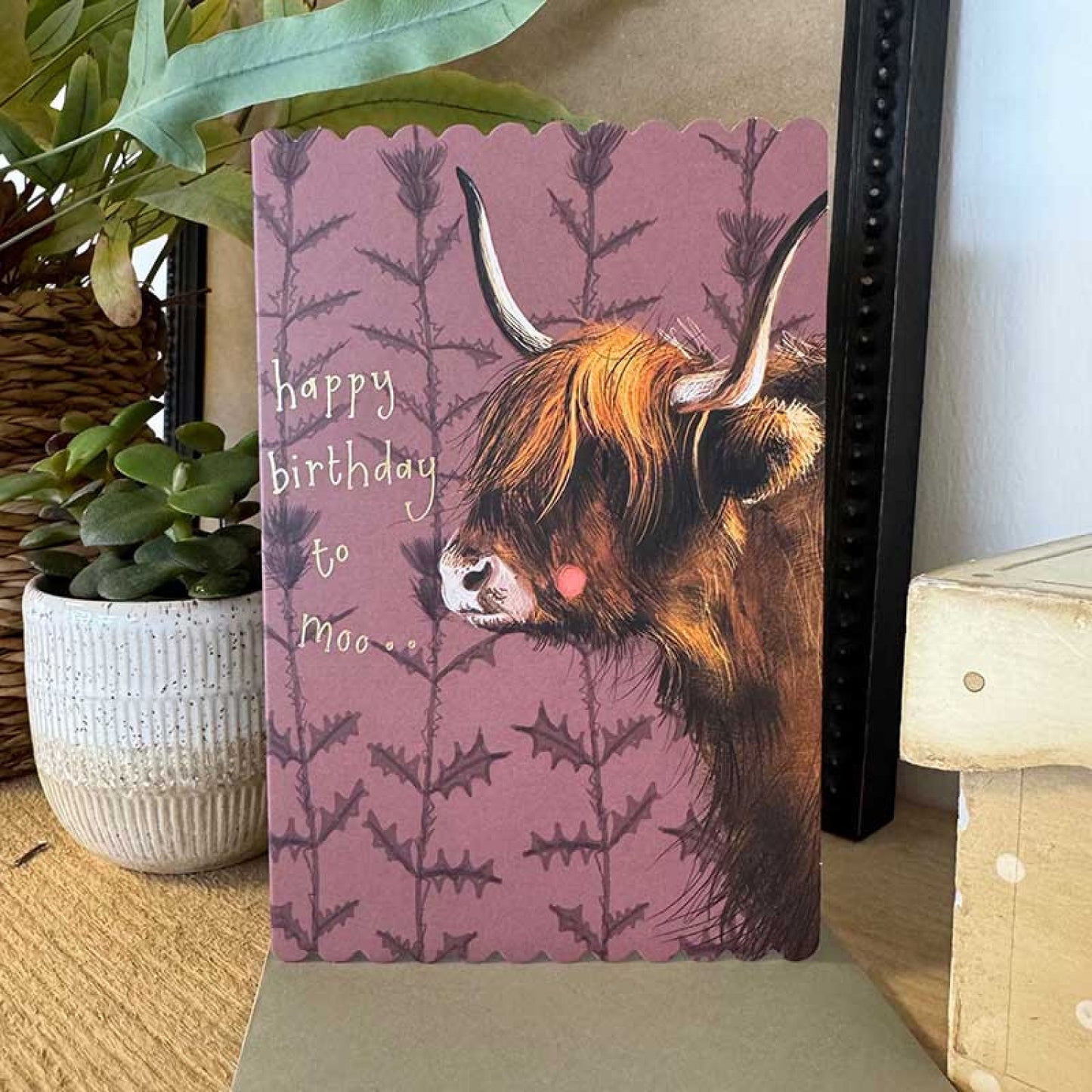 Highland Cow Birthday Card