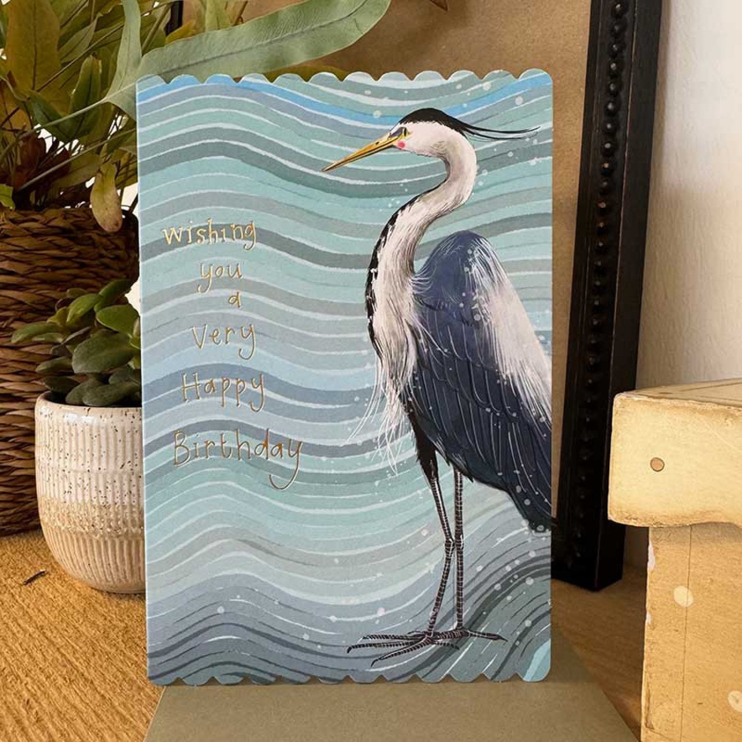 Heron Birthday Card