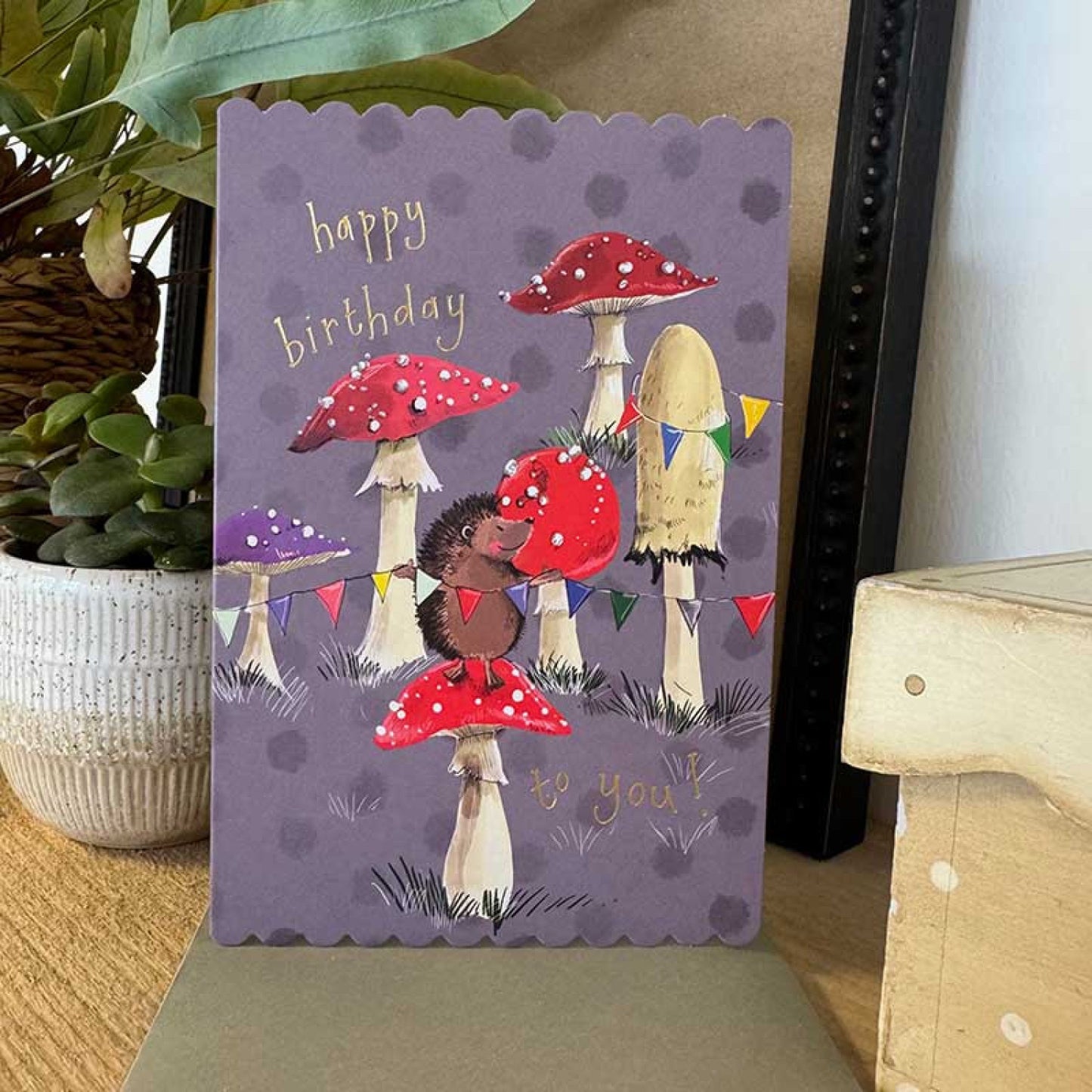 Toadstools Birthday Card
