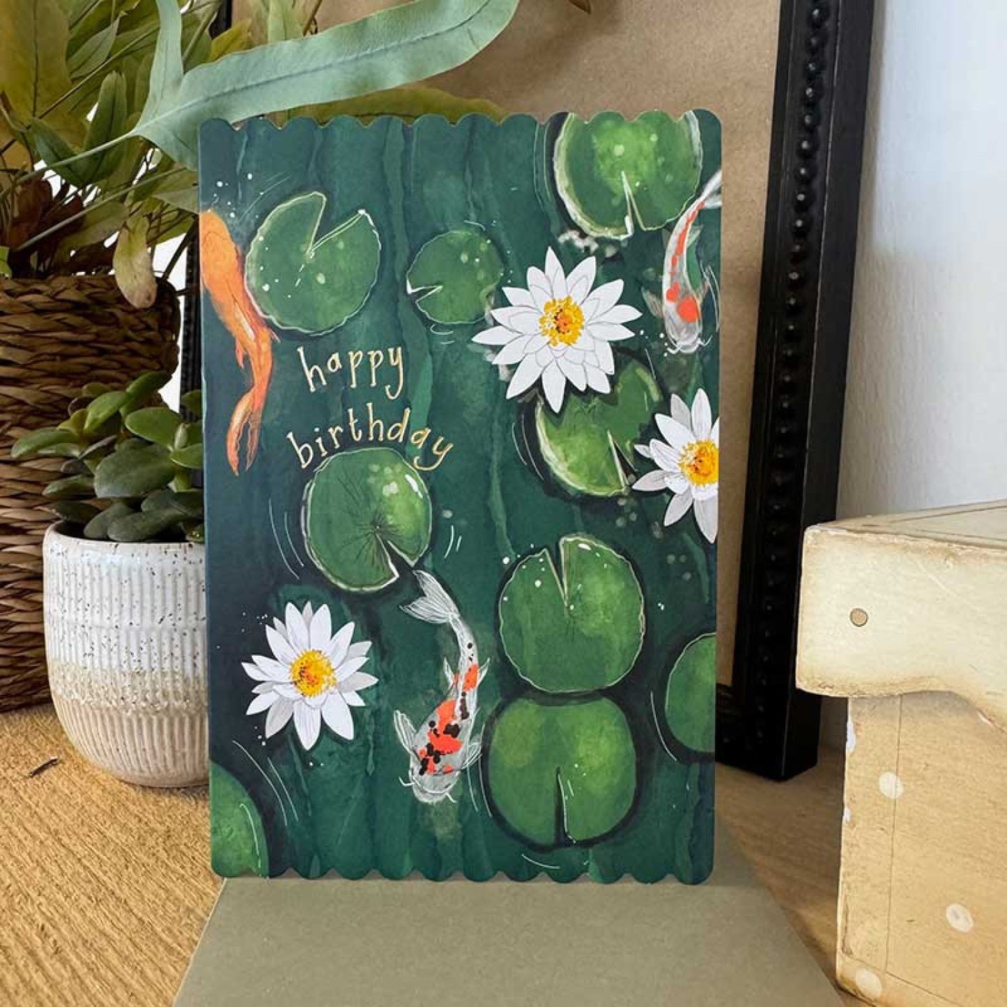 Koi Carp Birthday Card