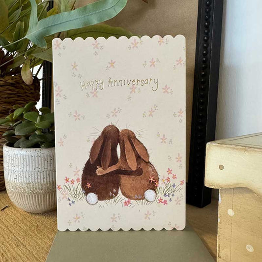 Rabbit Meadow Meadow Anniversary Card