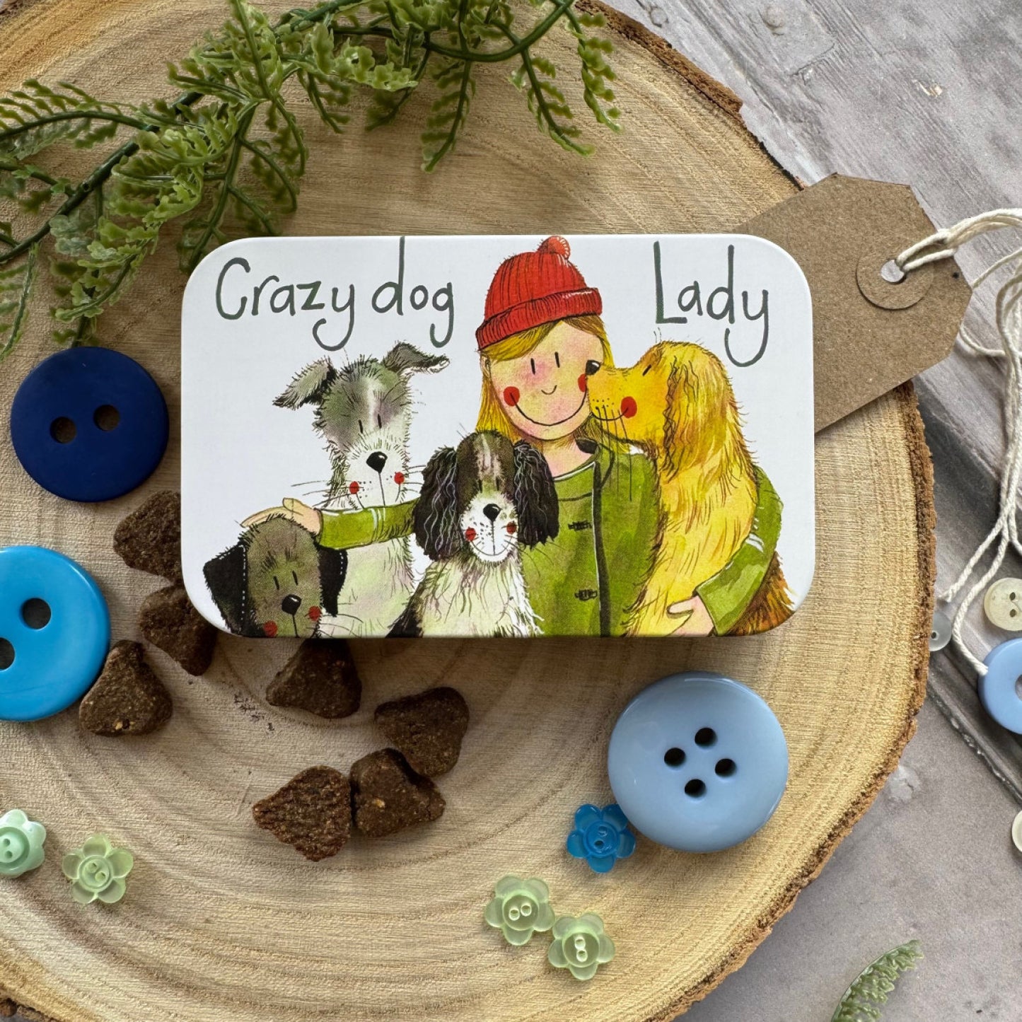 Crazy Dog Lady Small Tin