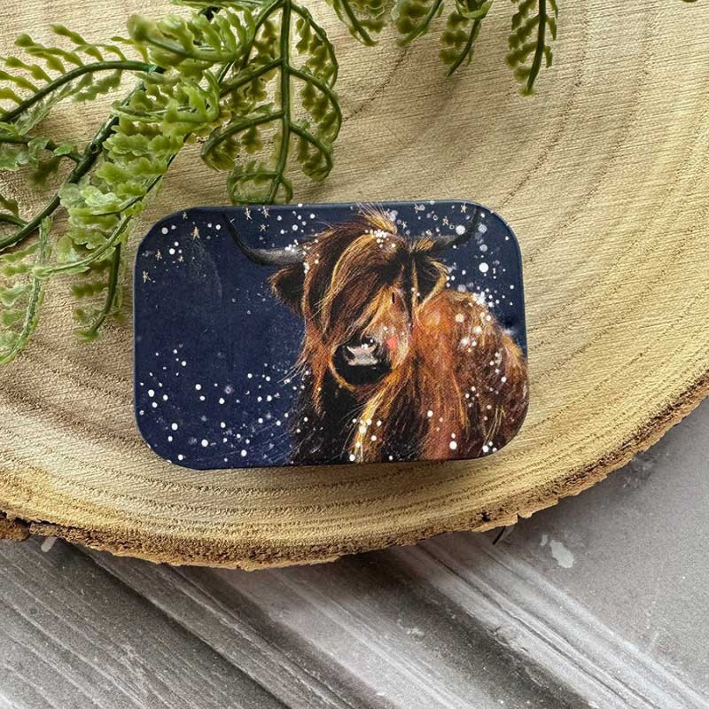 Highland Cow Sliding Tin