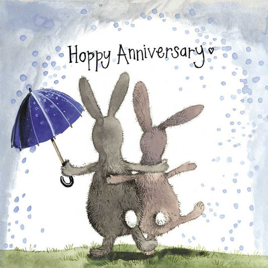 Greeting Card Anniversary Rabbits
