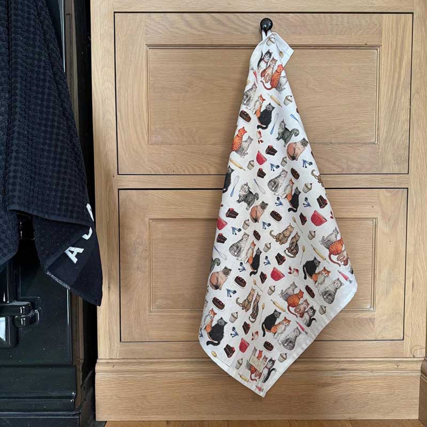 Cats and Cakes Tea Towel