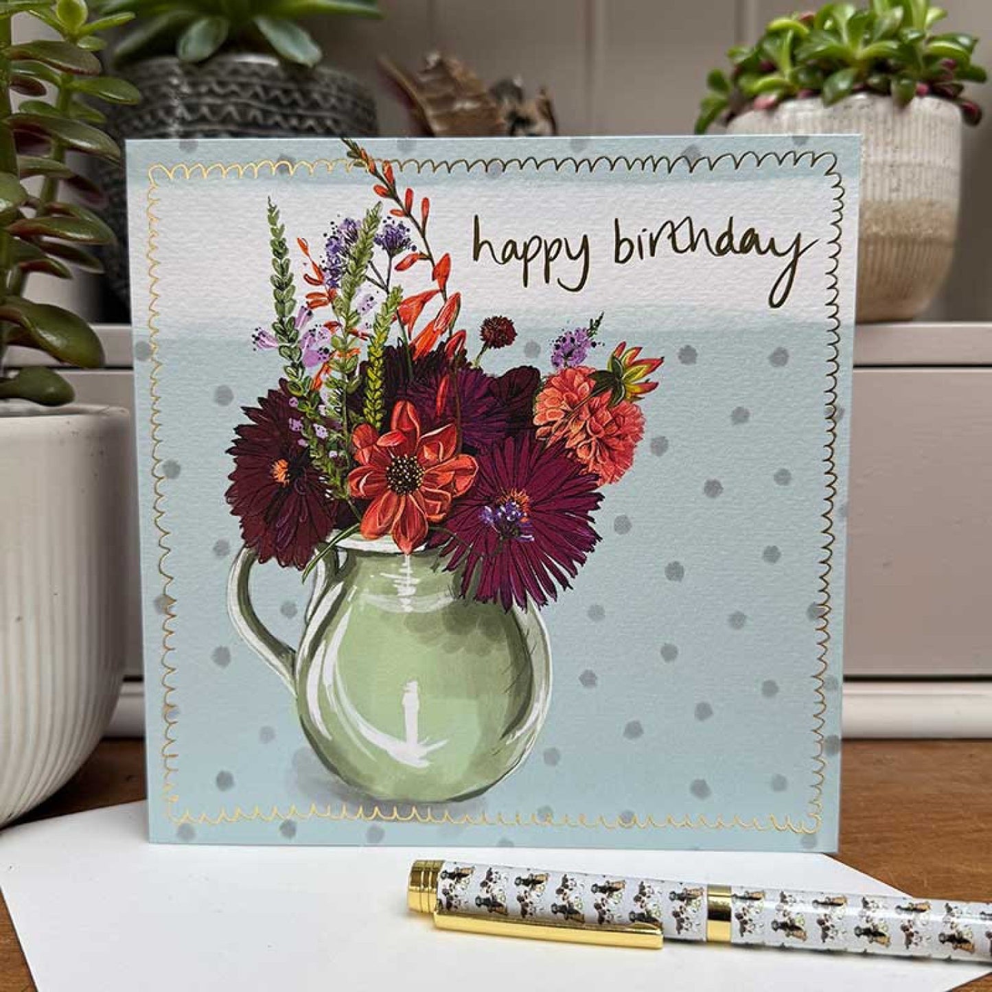 Happy Birthday Vase Card