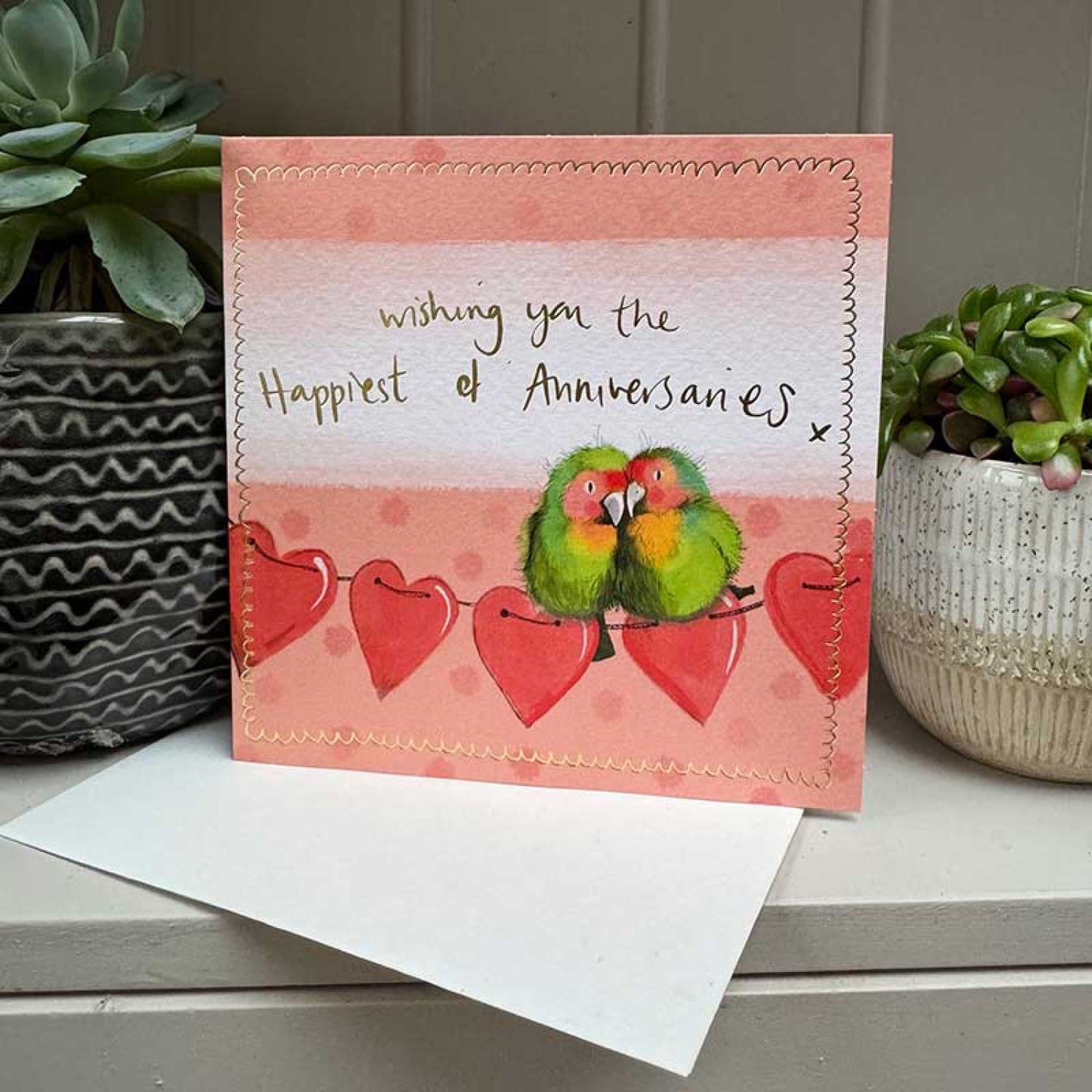Lovebirds Anniversary Card