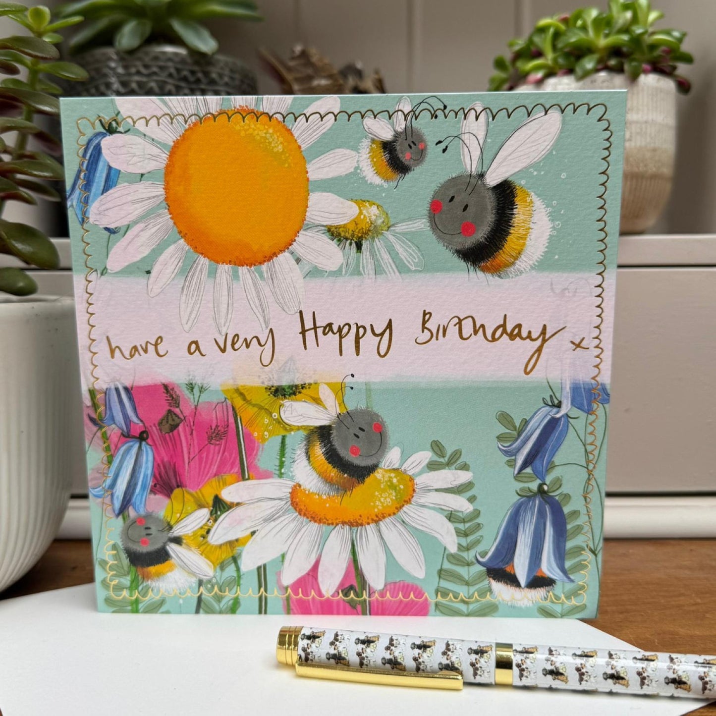 Happy Birthday Bees Card