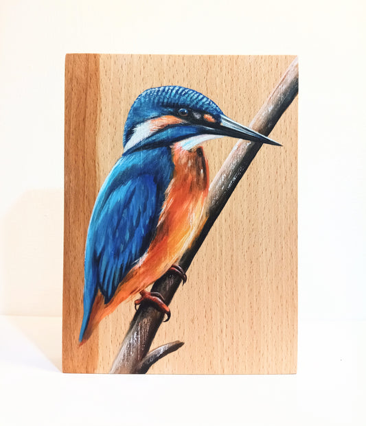 Kingfisher on Wood