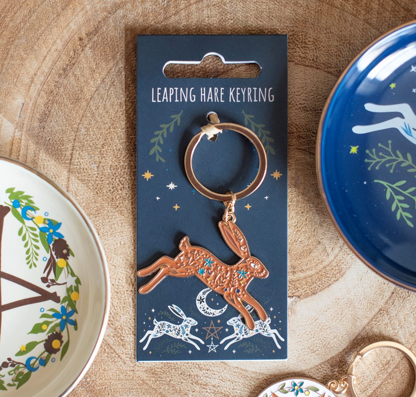 Leaping Hare Keyring