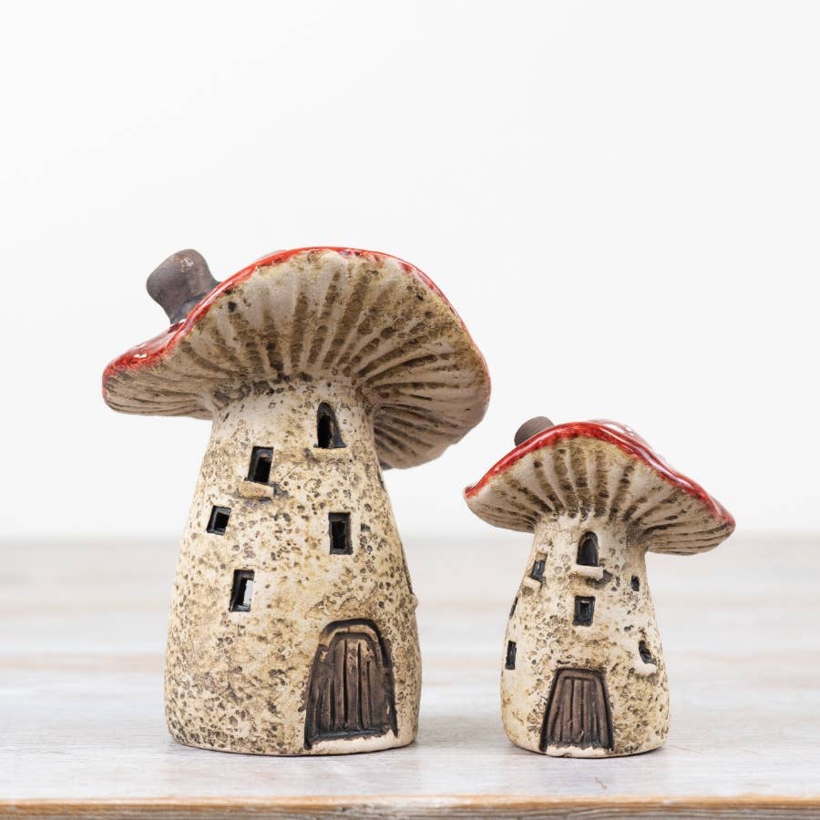 Mushroom House Tea light Holder,13cm