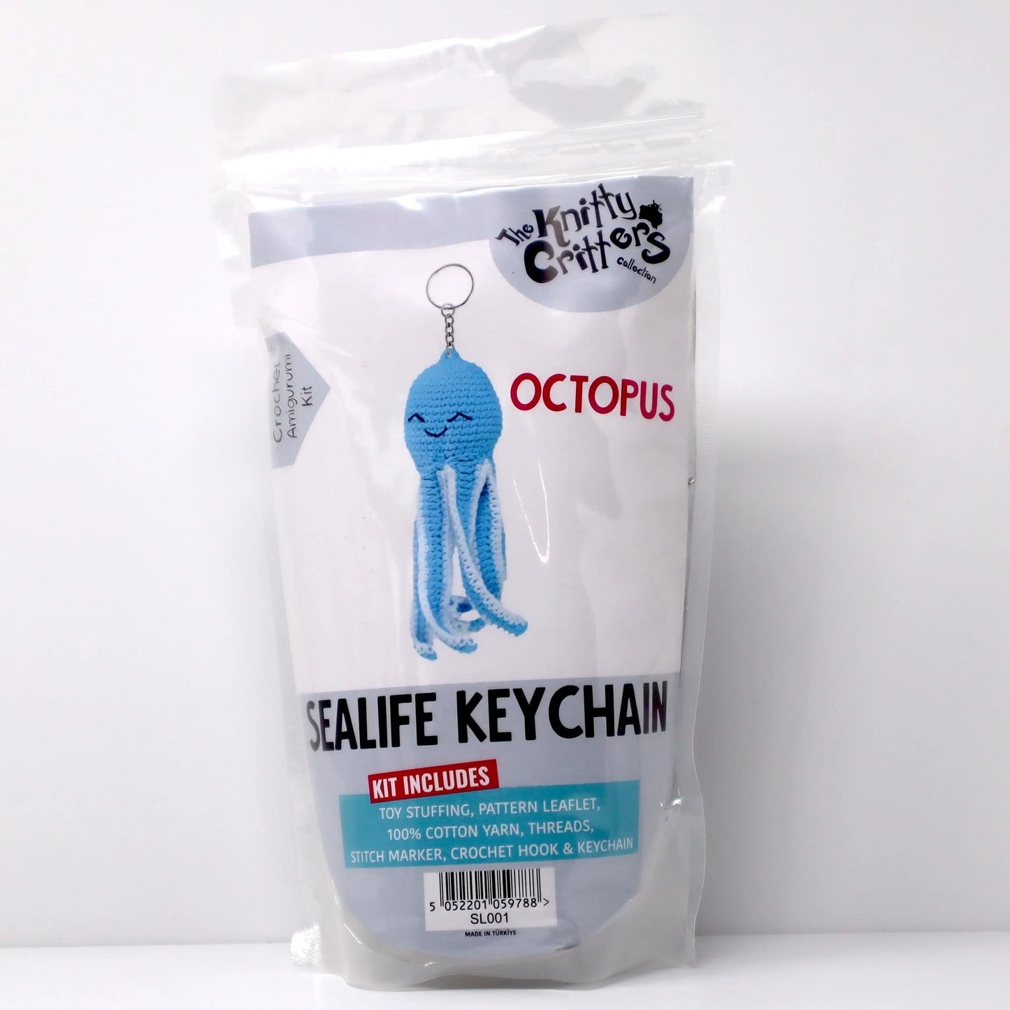 Knitty Critters Sealife Keyrings - Octopus