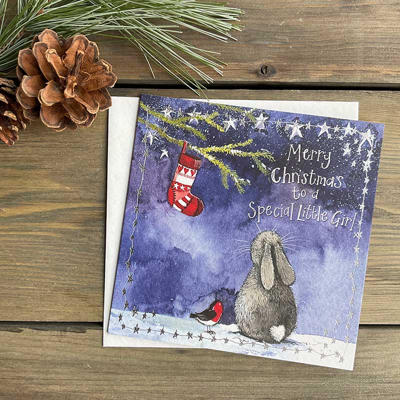 Special Little Girl Christmas Card