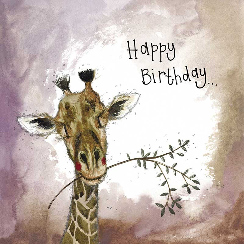 Birthday Giraffe Greeting Card