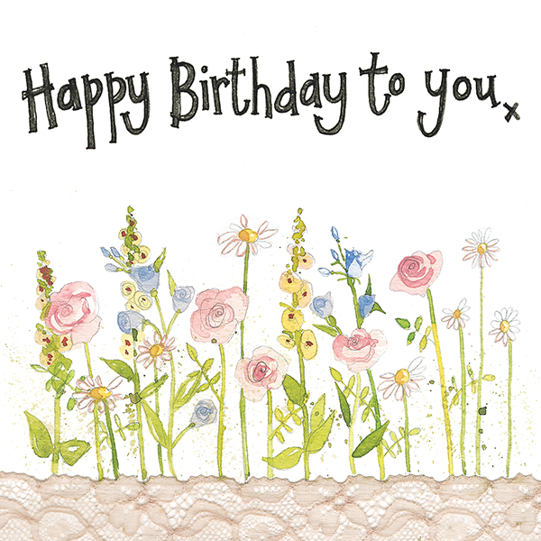 Birthday Flowers Greeting Card