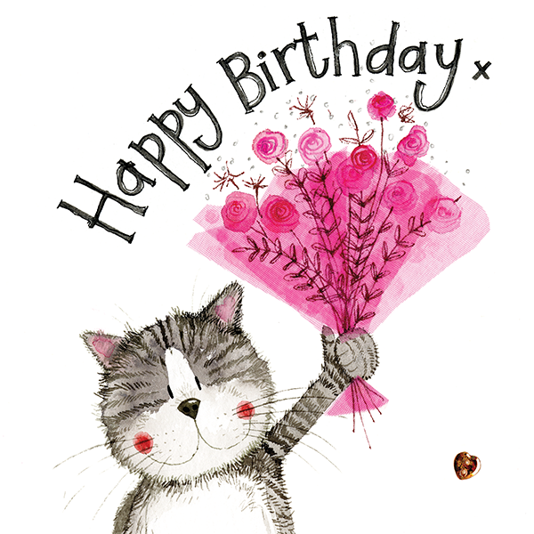 Cat Birthday Greeting Card