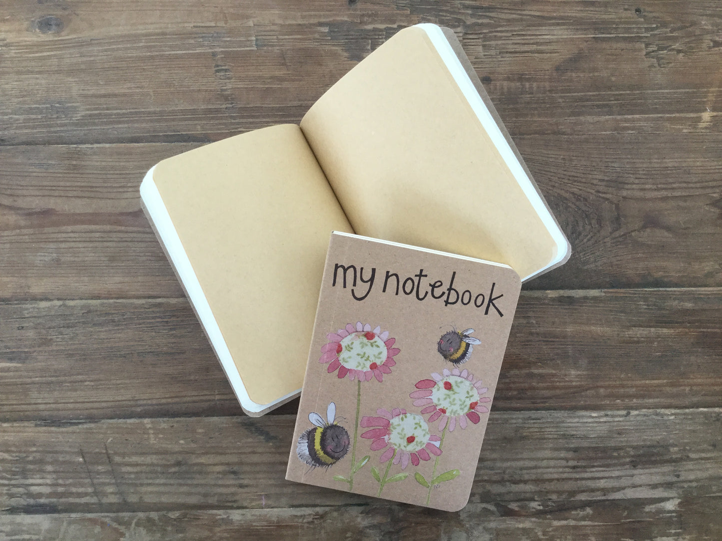 Bees Small Kraft Notebook