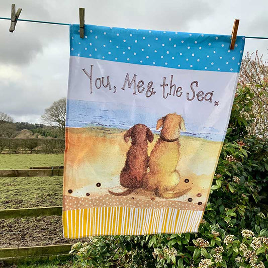 You, Me and The Sea Tea Towel